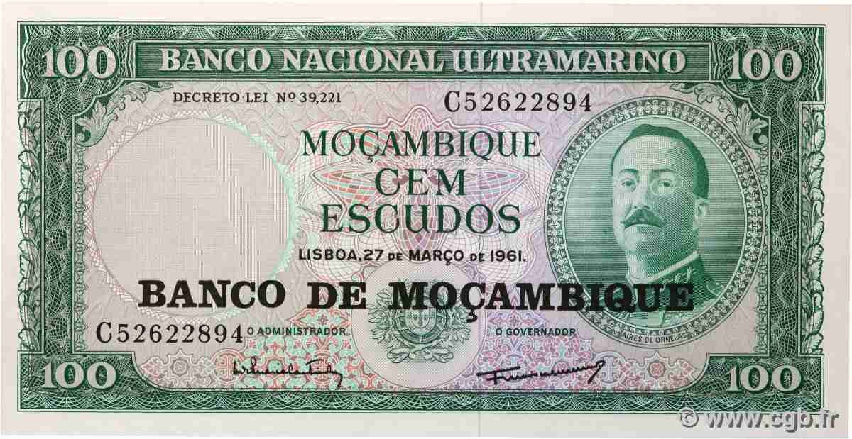 100 Escudos MOZAMBIQUE  1961 P.117 pr.NEUF
