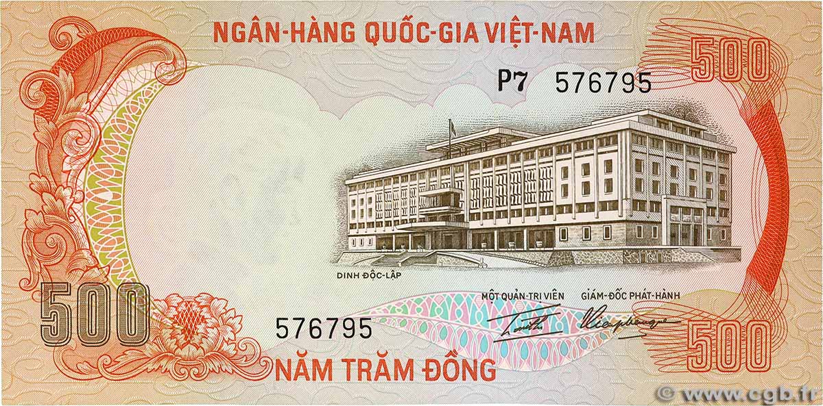 500 Dong SOUTH VIETNAM  1972 P.33a AU