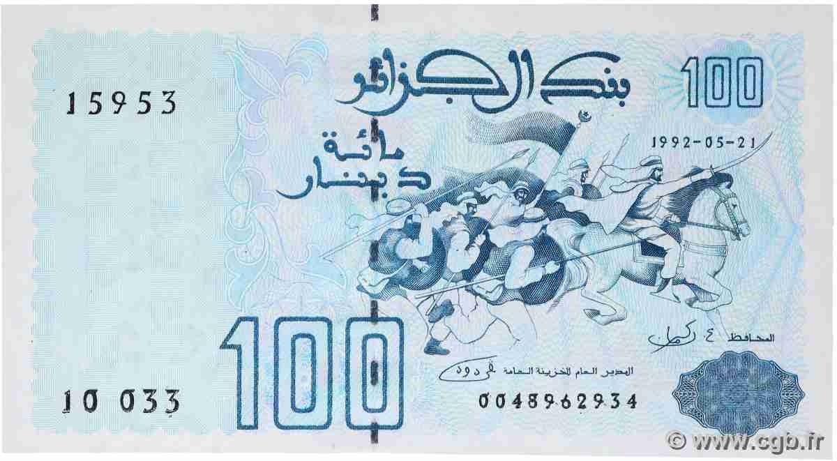 100 Dinars ALGERIA  1992 P.137 UNC