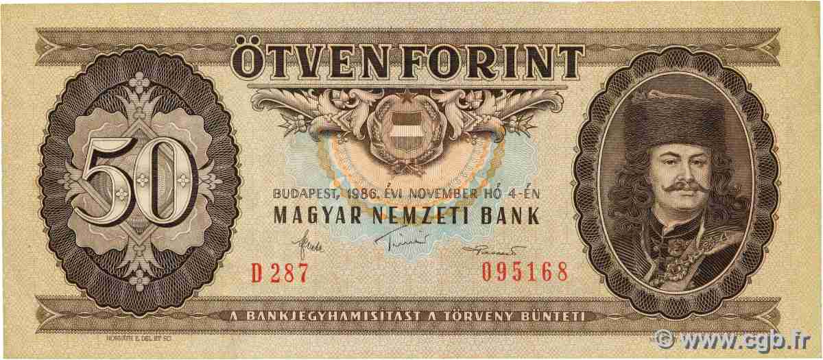 50 Forint HUNGARY  1986 P.170g VF