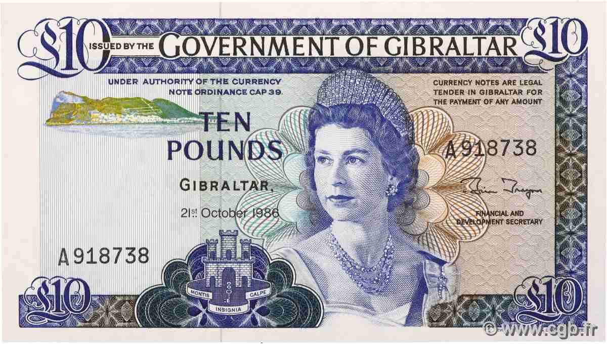 10 Pounds GIBILTERRA  1986 P.22b FDC
