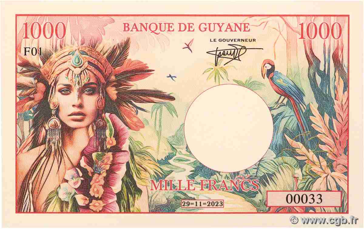 1000 Francs  GUYANE  2023  NEUF