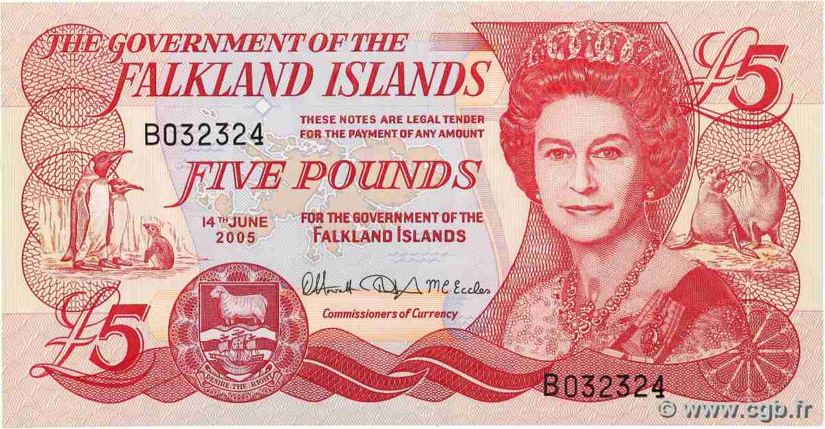 5 Pounds ÎLES FALKLAND  2005 P.17a NEUF