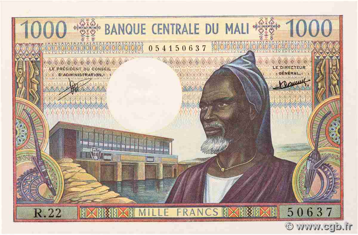 1000 Francs MALI  1970 P.13c UNC