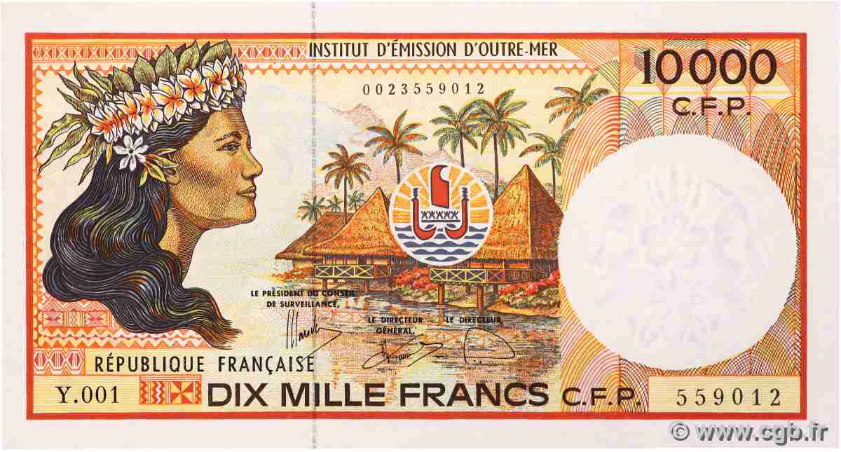 10000 Francs FRENCH PACIFIC TERRITORIES  2005 P.04f UNC