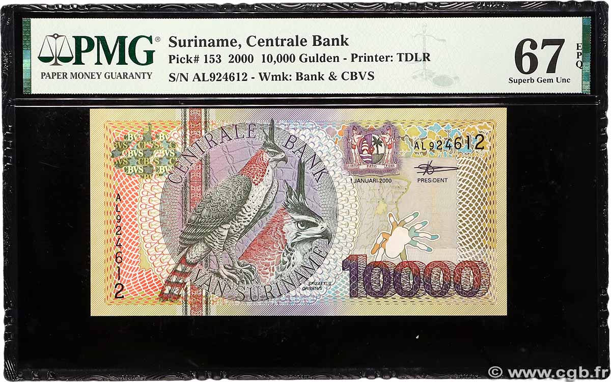10000 Gulden SURINAM  2000 P.153 NEUF