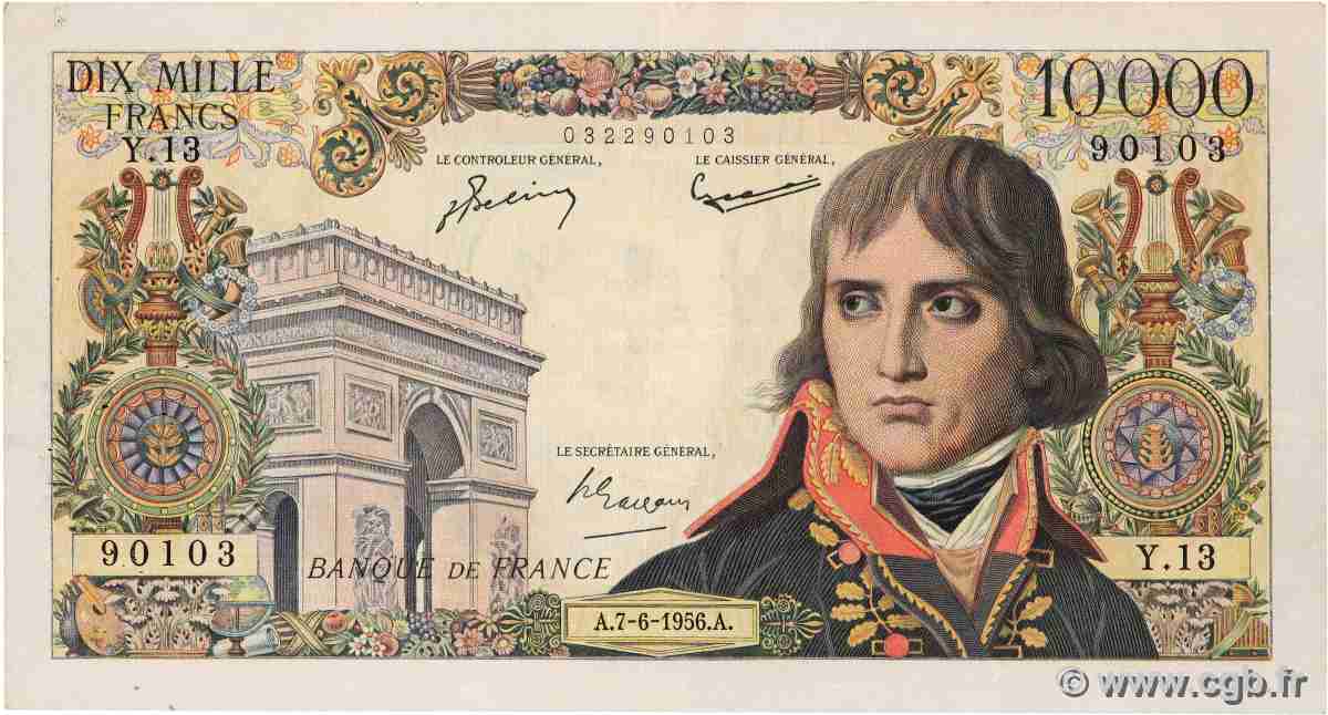 10000 Francs BONAPARTE FRANCIA  1956 F.51.03 BB