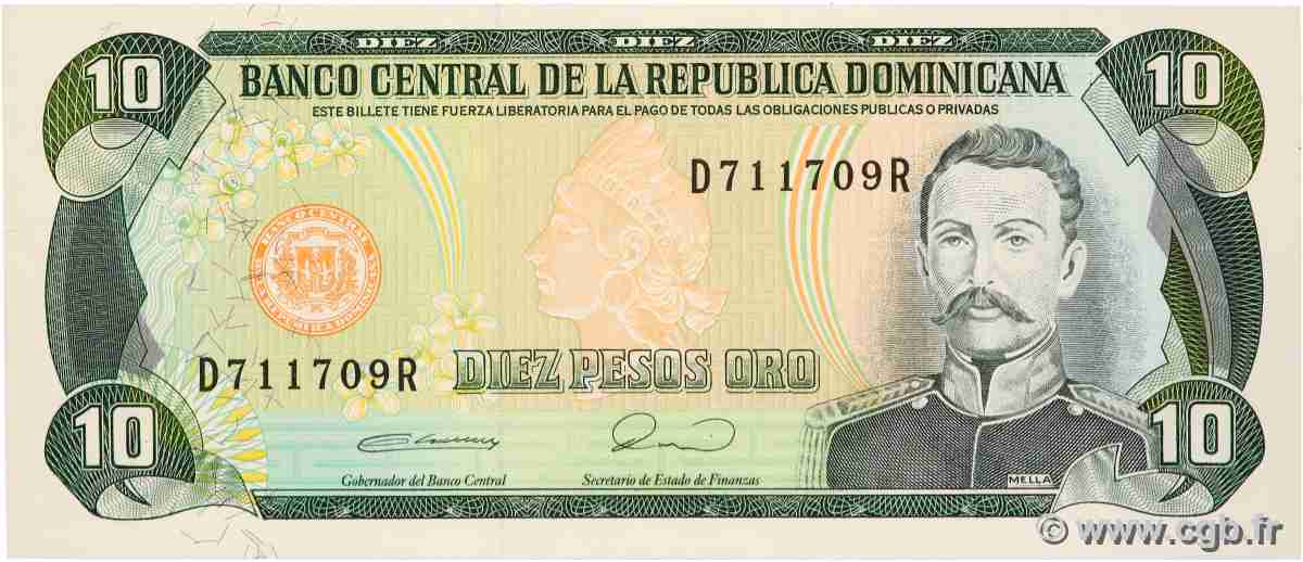 10 Pesos Oro RÉPUBLIQUE DOMINICAINE  1990 P.132 ST