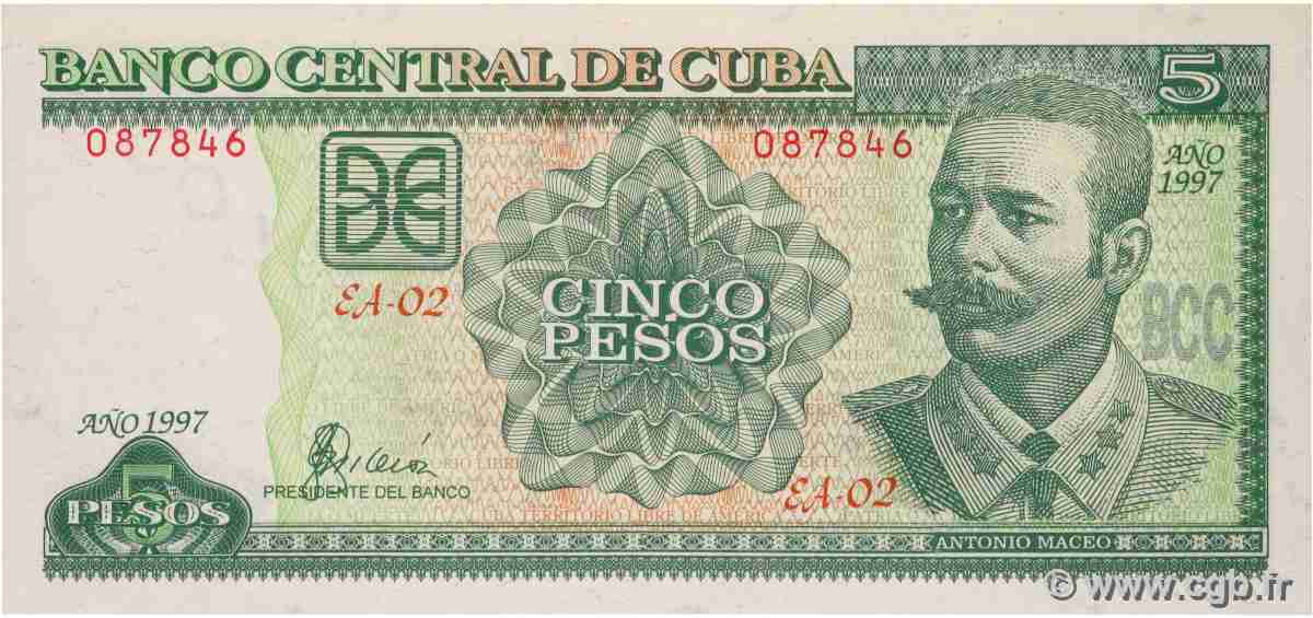 5 Pesos CUBA  1997 P.116a NEUF