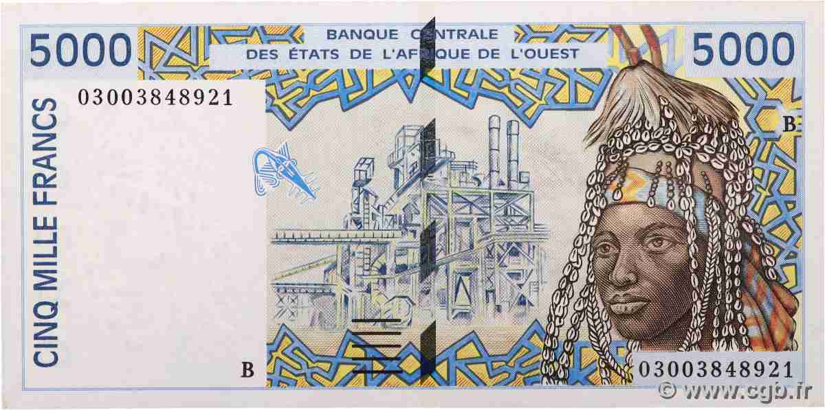 5000 Francs WEST AFRICAN STATES  2003 P.213Bm XF