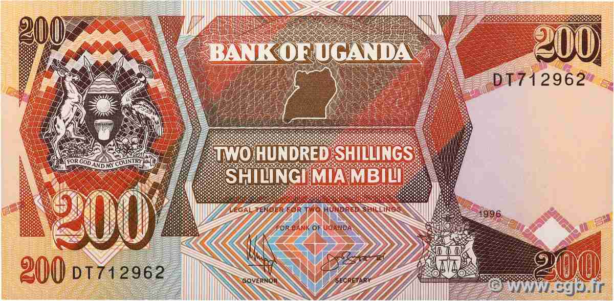 200 Shillings OUGANDA  1996 P.32b pr.NEUF