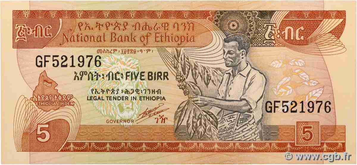 5 Birr ÉTHIOPIE  1991 P.42b pr.NEUF