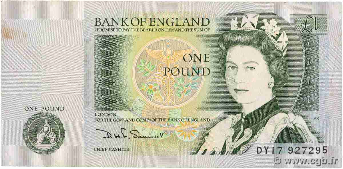 1 Pound INGHILTERRA  1981 P.377b q.BB