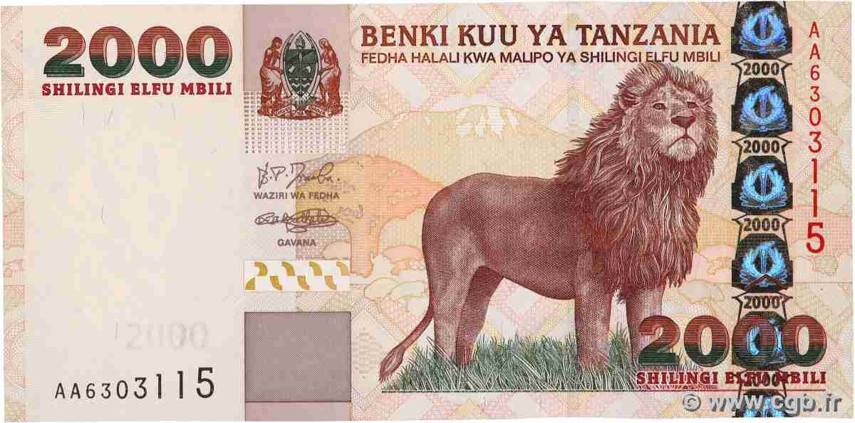 2000 Shilingi TANZANIE  2003 P.37a pr.NEUF