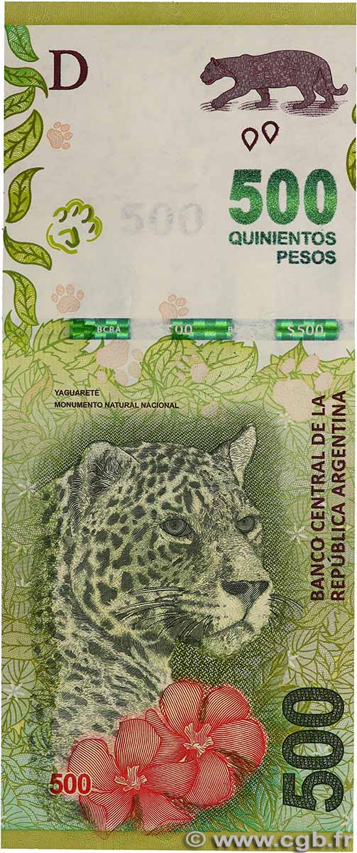 500 Pesos ARGENTINA  2015 P.365 AU+