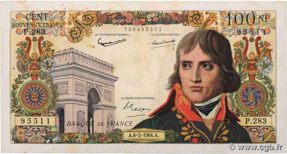 100 Nouveaux Francs BONAPARTE FRANCE  1964 F.59.25 TB+