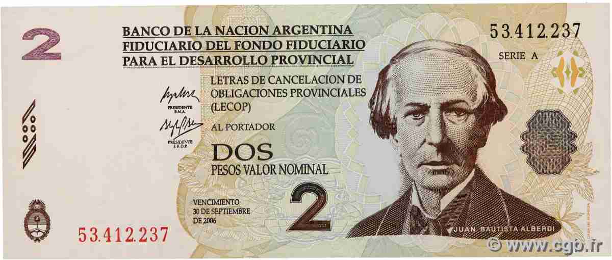 2 Pesos Valor Nominal ARGENTINA  2006 PS.-- FDC