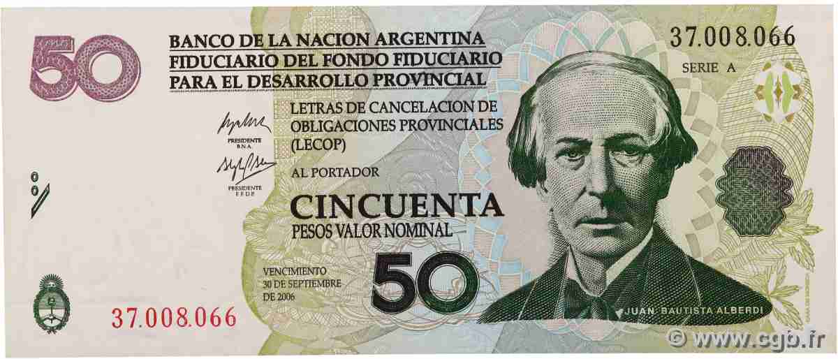 50 Pesos Valor Nominal ARGENTINA  2006 PS.-- q.FDC