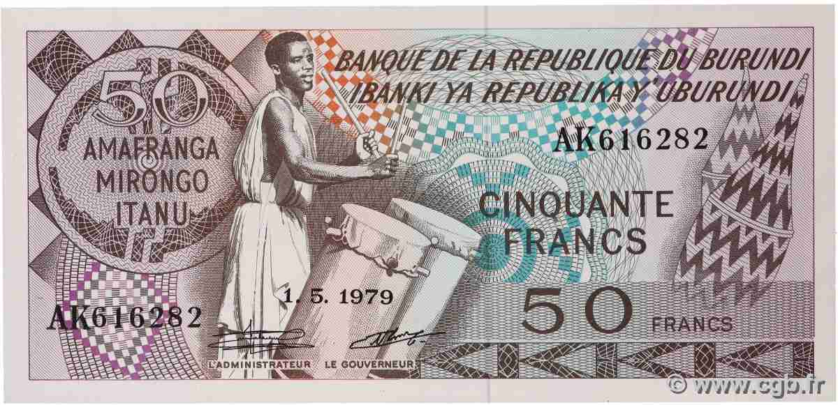 50 Francs BURUNDI  1979 P.28a FDC