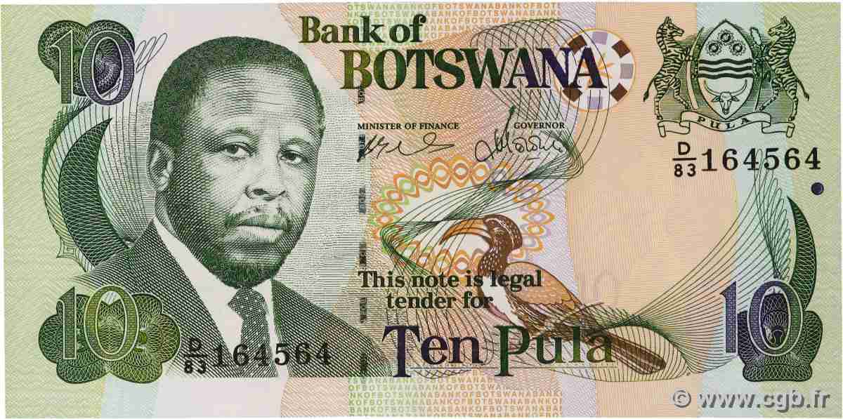 10 Pula BOTSWANA  2002 P.24a FDC