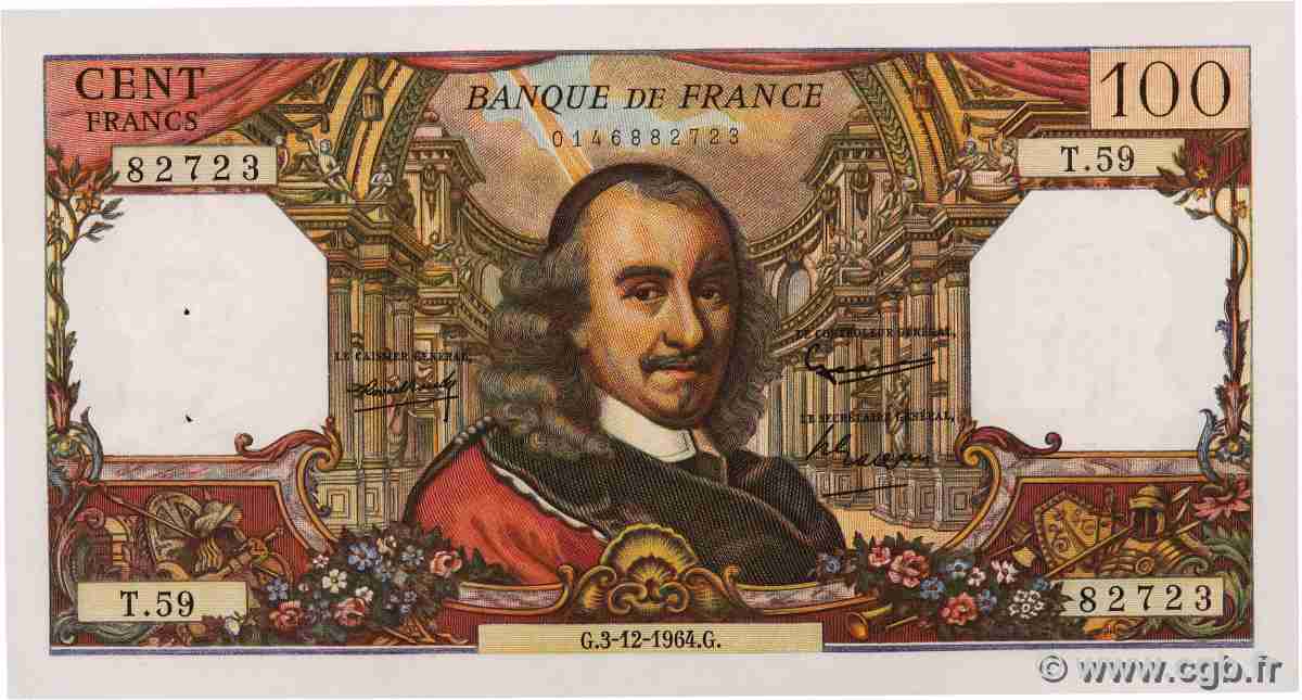 100 Francs CORNEILLE FRANCE  1964 F.65.05 SPL