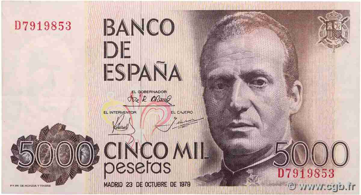 5000 Pesetas ESPAGNE  1979 P.160 TTB