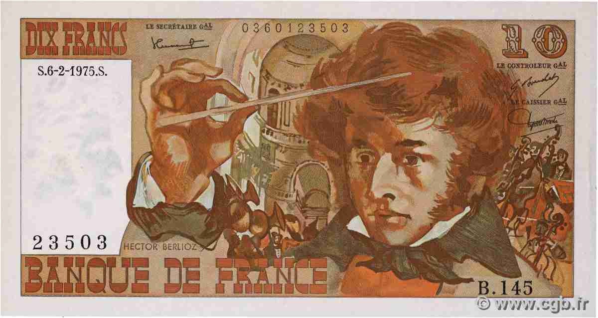 10 Francs BERLIOZ FRANKREICH  1975 F.63.08 fST+