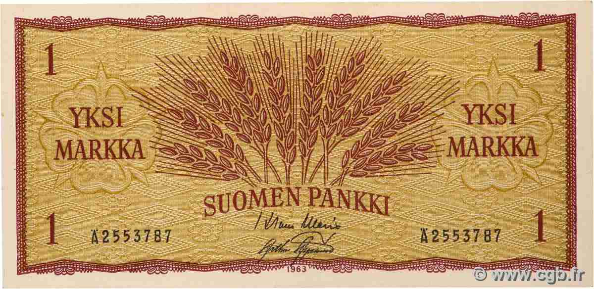 1 Markka FINLANDIA  1963 P.098a SPL