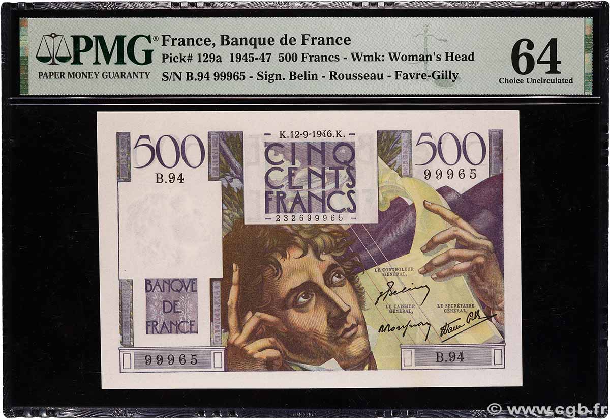 500 Francs CHATEAUBRIAND FRANCIA  1946 F.34.06 SC+