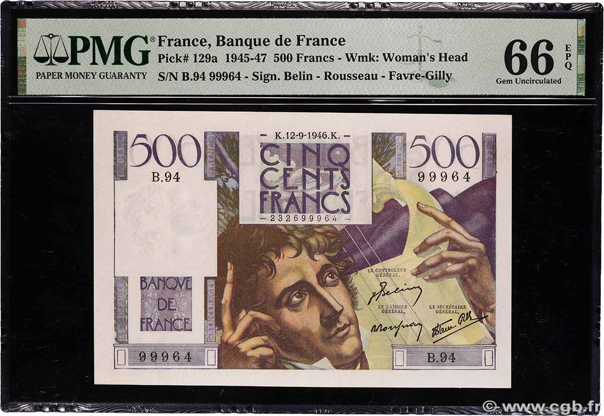 500 Francs CHATEAUBRIAND FRANCE  1946 F.34.06 NEUF