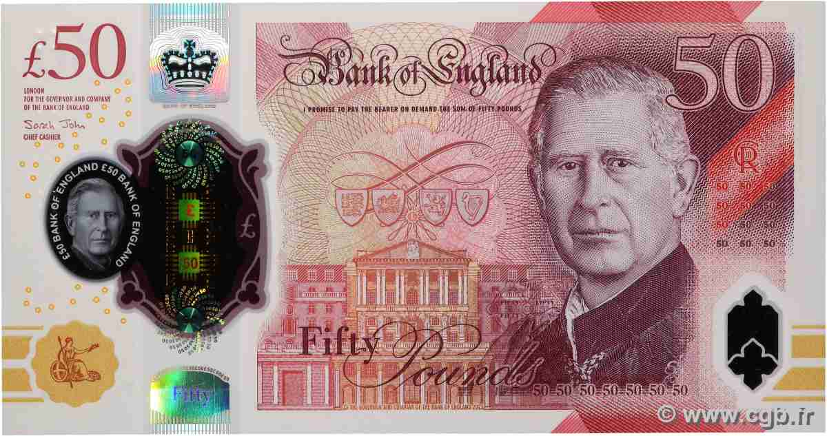 50 Pounds ENGLAND  2023 P.401 ST