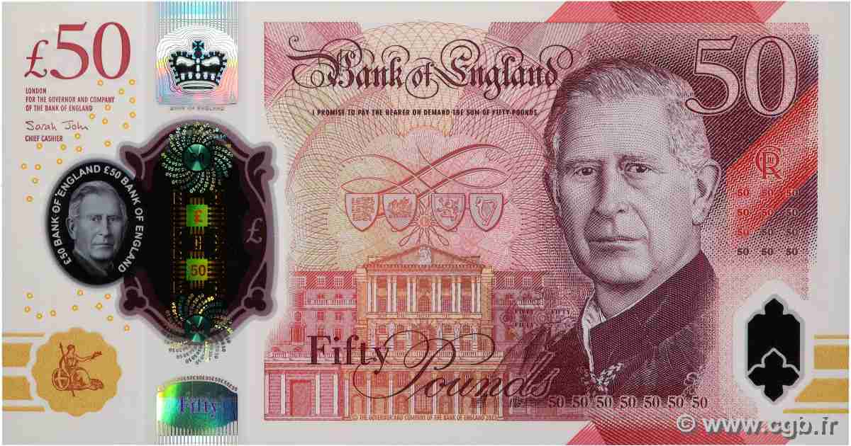 50 Pounds ENGLAND  2023 P.401 ST