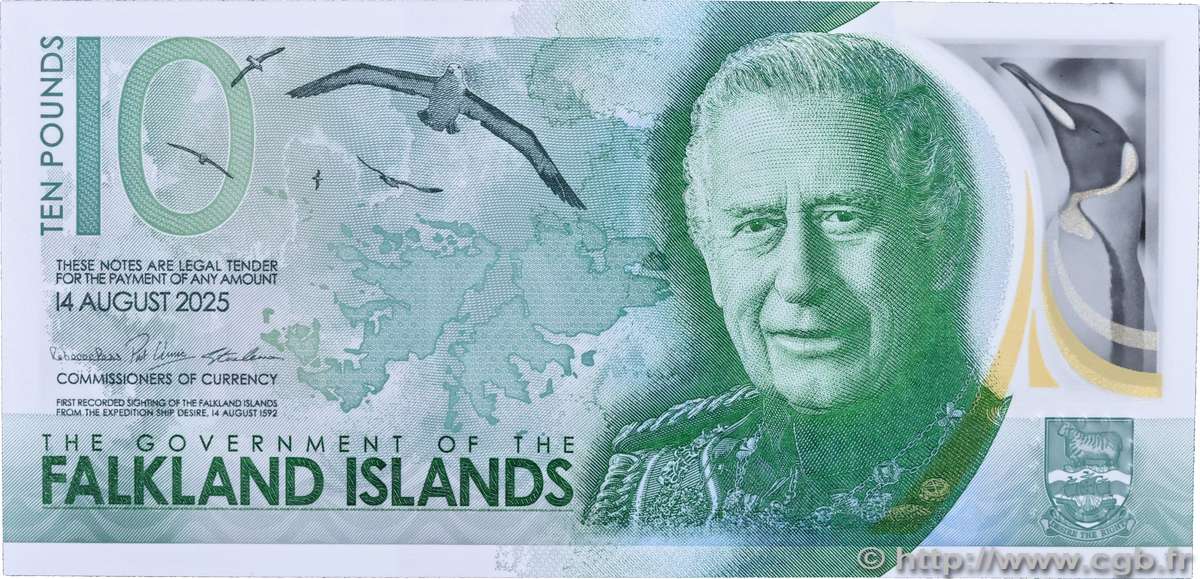10 Pounds ÎLES FALKLAND  2025 P.21 NEUF