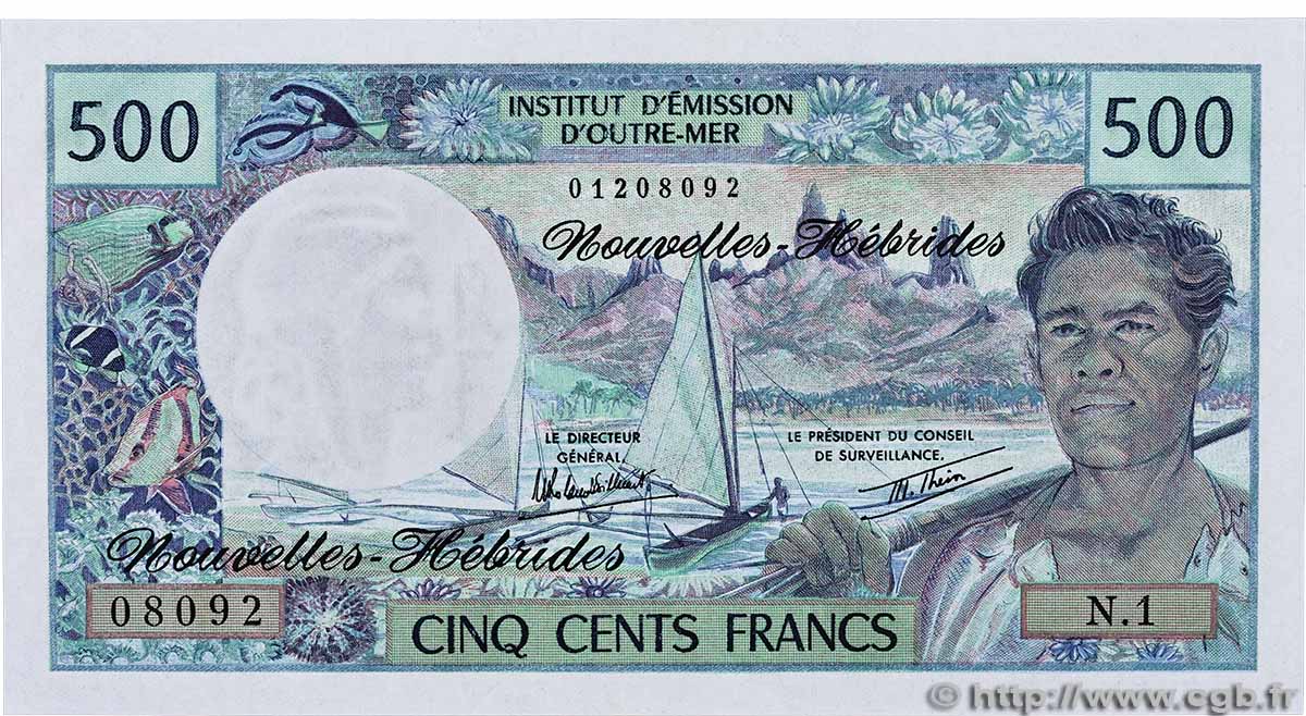 500 Francs NOUVELLES HÉBRIDES  1980 P.19c NEUF