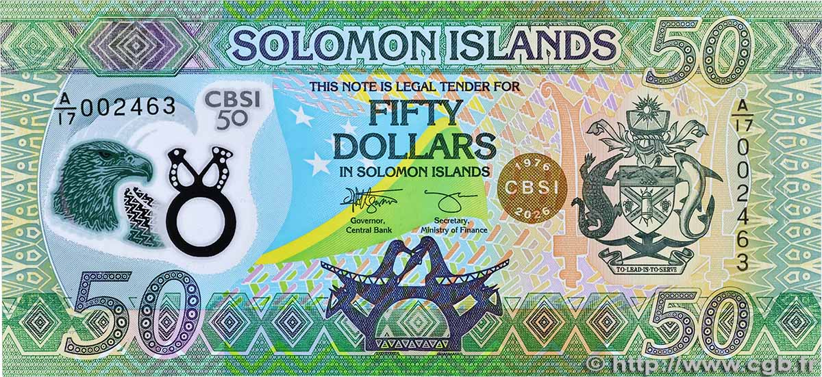50 Dollars ÎLES SALOMON  2026 P.40 NEUF