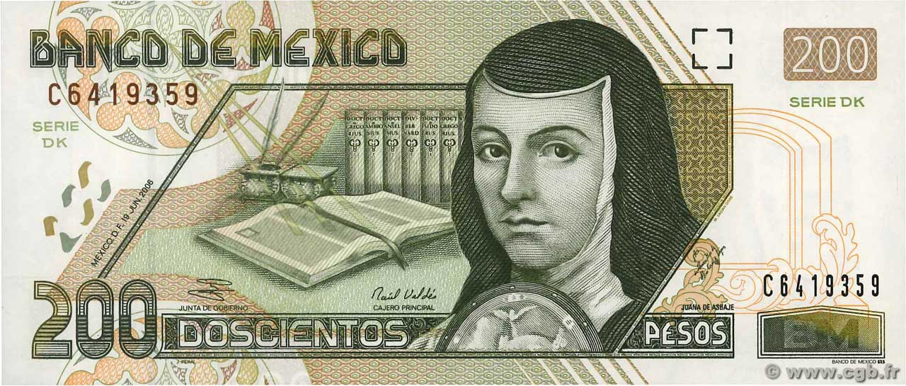 200 Pesos MEXICO  2006 P.119e FDC