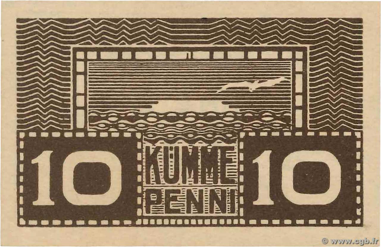 10 Penni ESTONIA  1919 P.40b FDC
