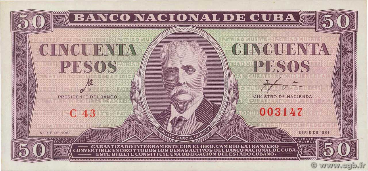 50 Pesos CUBA  1961 P.098a pr.NEUF