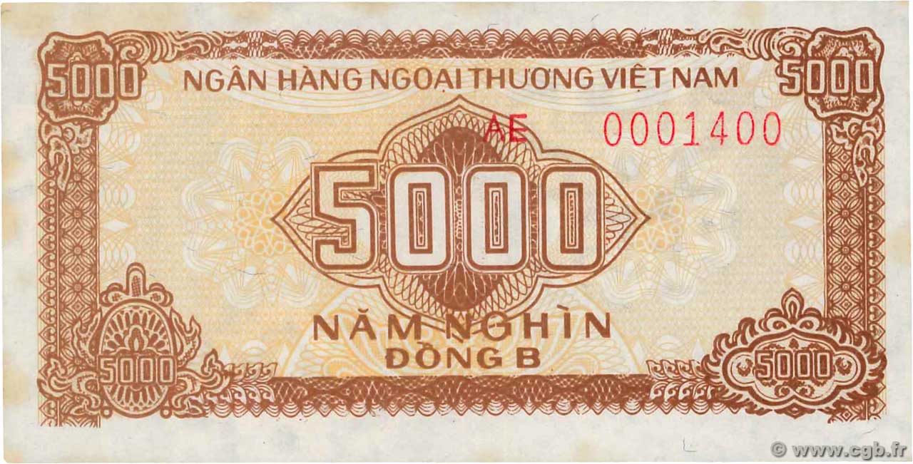 5000 Dong VIETNAM  1987 P.FX7 q.FDC