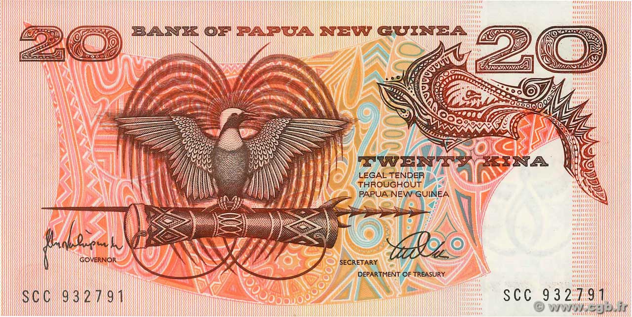 20 Kina PAPUA-NEUGUINEA  1981 P.10c ST