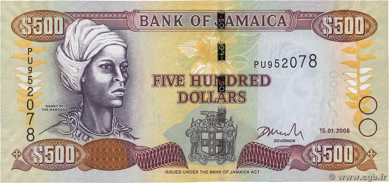 500 Dollars GIAMAICA  2008 P.85e q.FDC