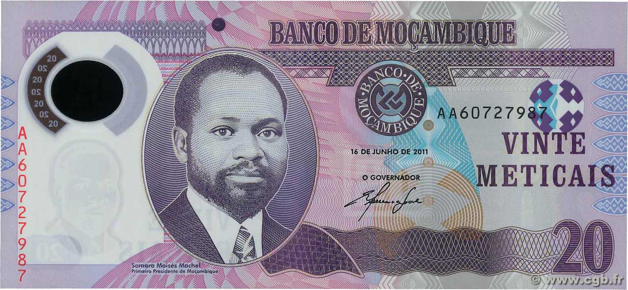 20 Meticais MOZAMBIQUE  2011 P.149 UNC