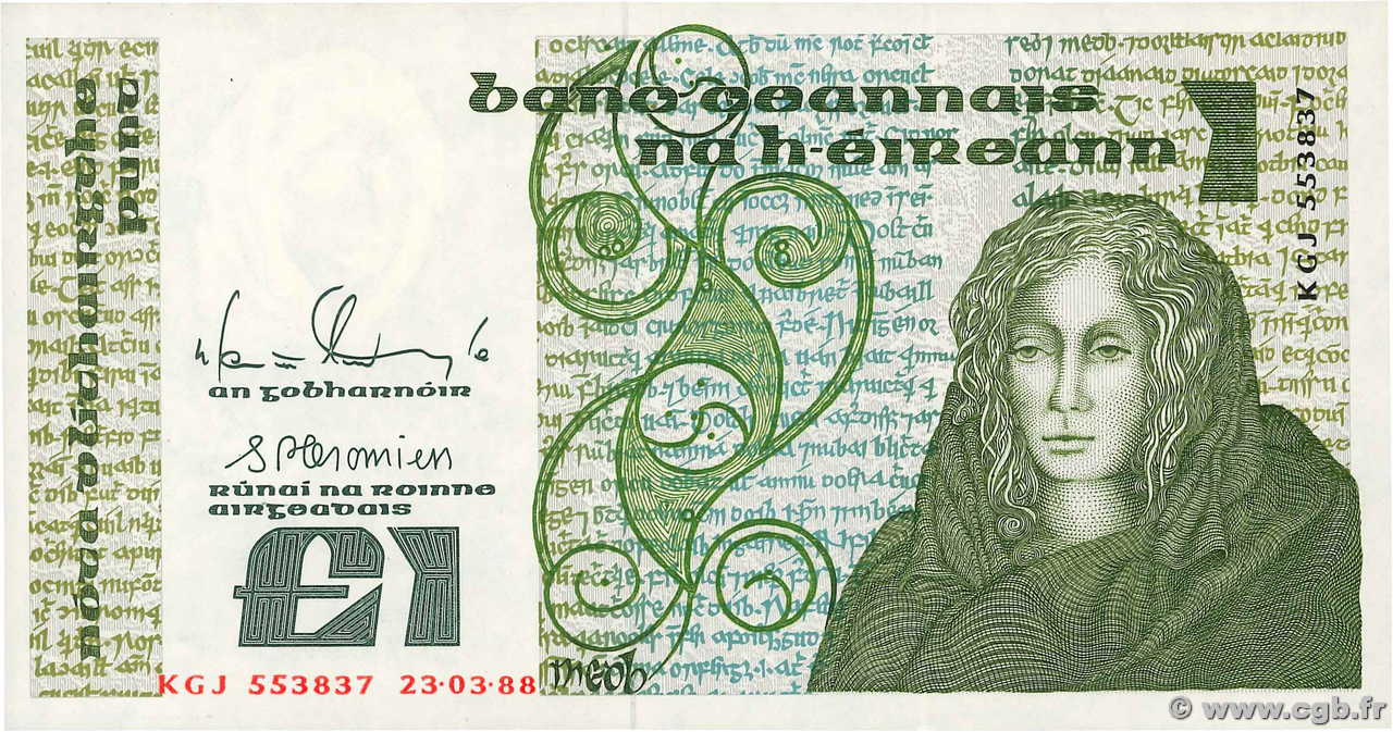 1 Pound IRLANDE  1988 P.070d SUP+
