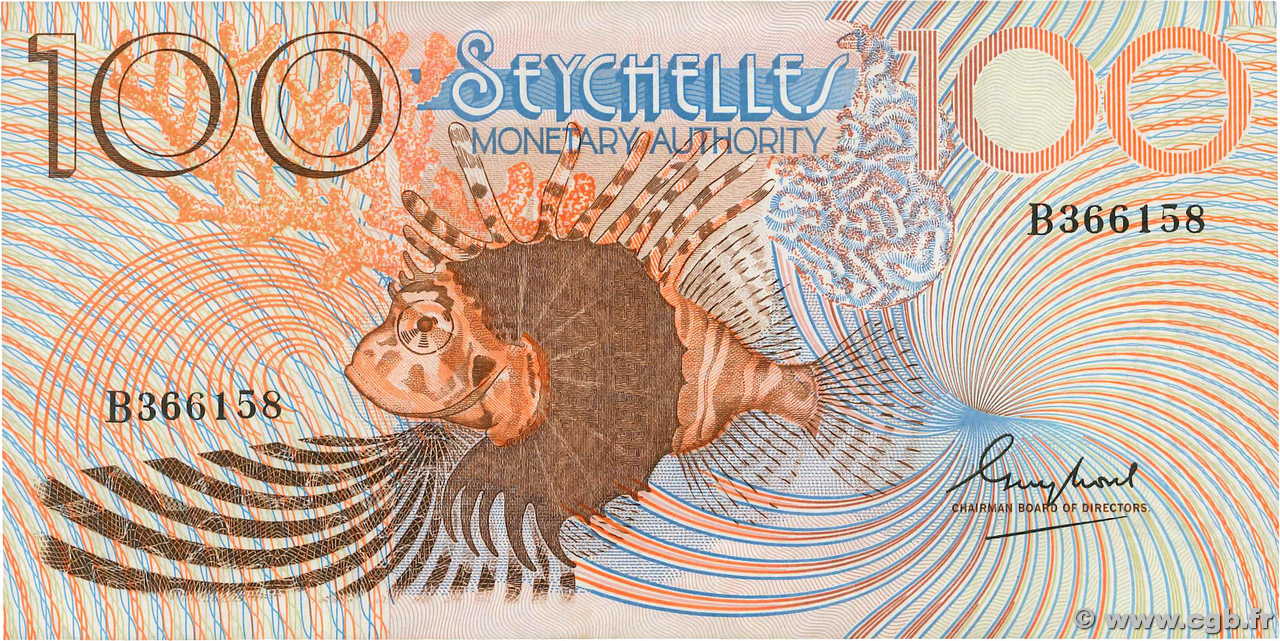 100 Rupees SEYCHELLES  1980 P.27a TTB