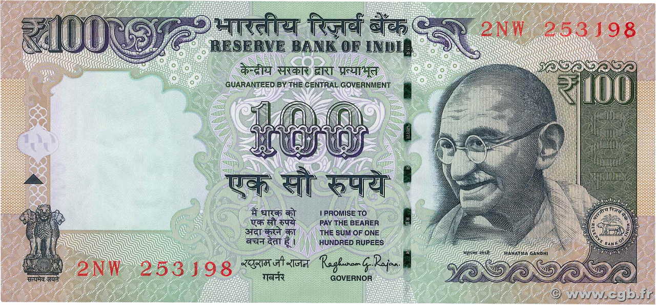 100 Rupees INDIEN
  2015 P.105s ST