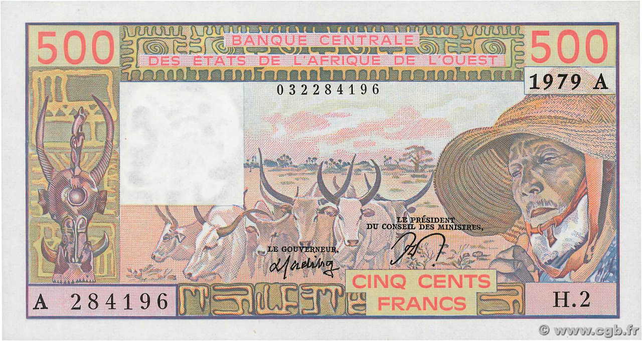500 Francs ESTADOS DEL OESTE AFRICANO  1979 P.105Aa FDC