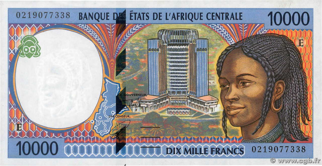 10000 Francs ESTADOS DE ÁFRICA CENTRAL
  2002 P.205Eg SC