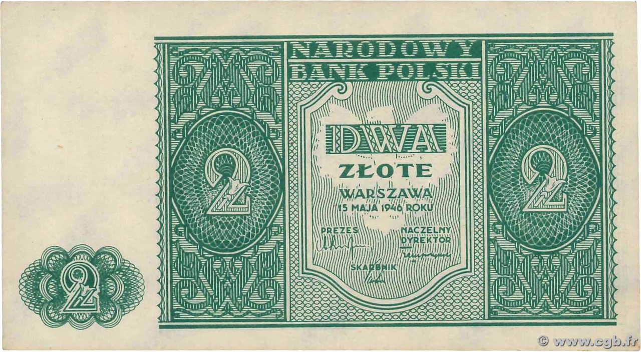 2 Zlote POLONIA  1946 P.124 EBC