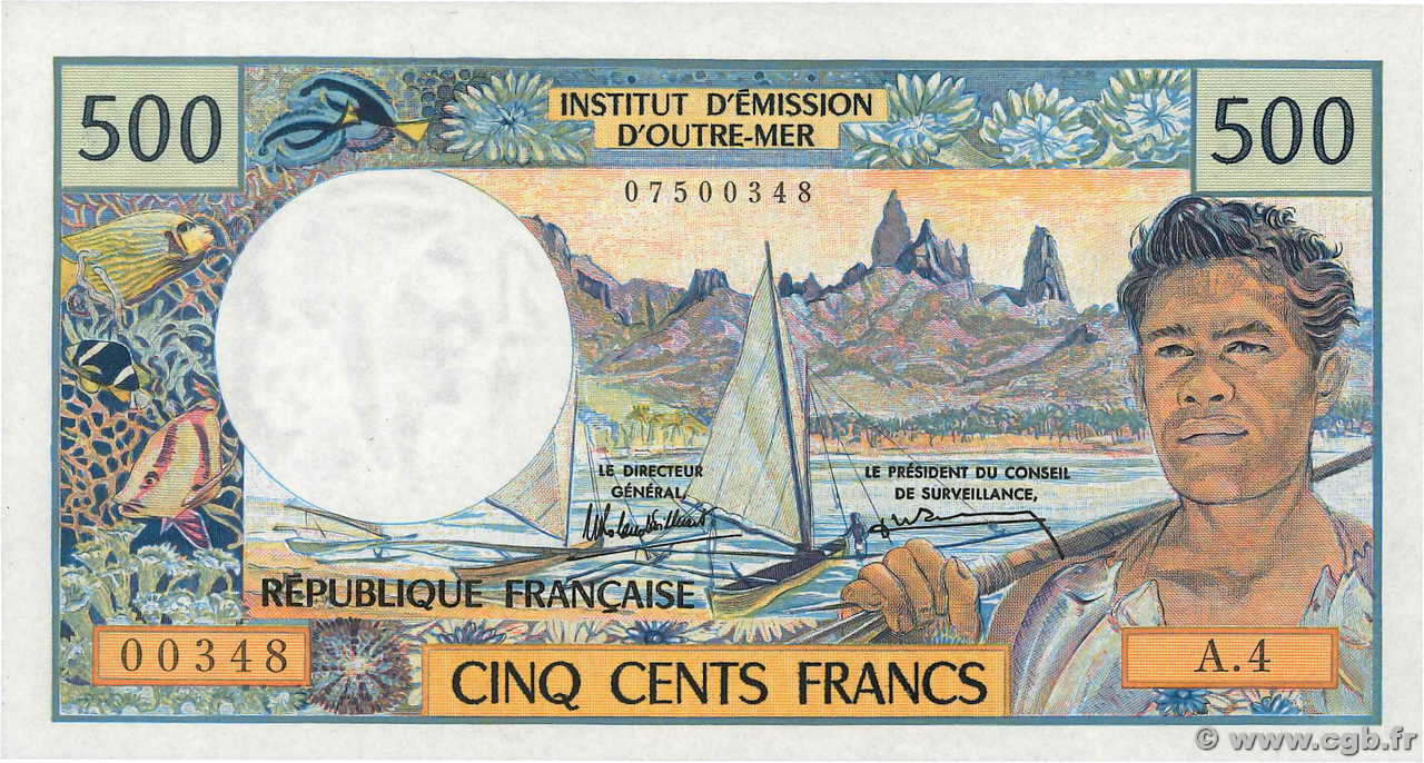 500 Francs TAHITI  1985 P.25d UNC
