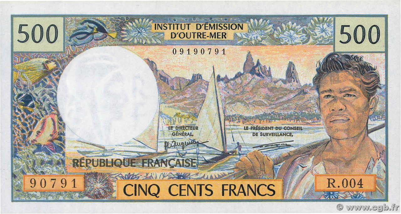 500 Francs POLYNESIA, FRENCH OVERSEAS TERRITORIES  1992 P.01a UNC-